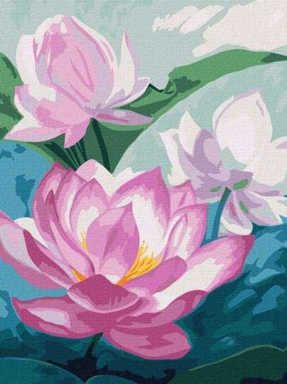 Картина по номерам "Свет на пруду" ©annasteshka Идейка KHO3214 30х40 см