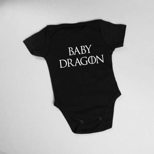 Бодик GoT "Baby dragon", Чорний, 68 р. (3-6 міс), Black, англійська