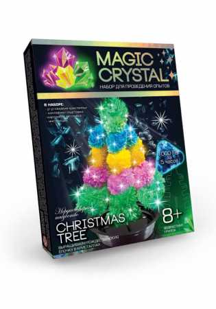 Детский набор для проведения опытов "MAGIC CRYSTAL" OMC-01 безопасный Рождественскаямногоцветнаяелка