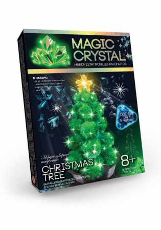 Детский набор для проведения опытов "MAGIC CRYSTAL" OMC-01 безопасный Рождественскаязеленаяелка