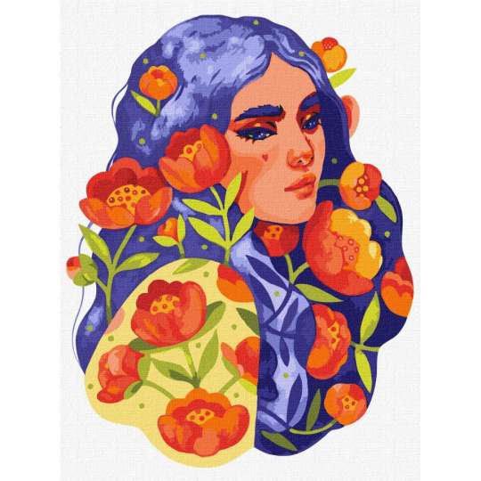 Картина по номерам "Синеглазая весна" ©lesya_nedzelska_art Идейка KHO2661 30х40 см