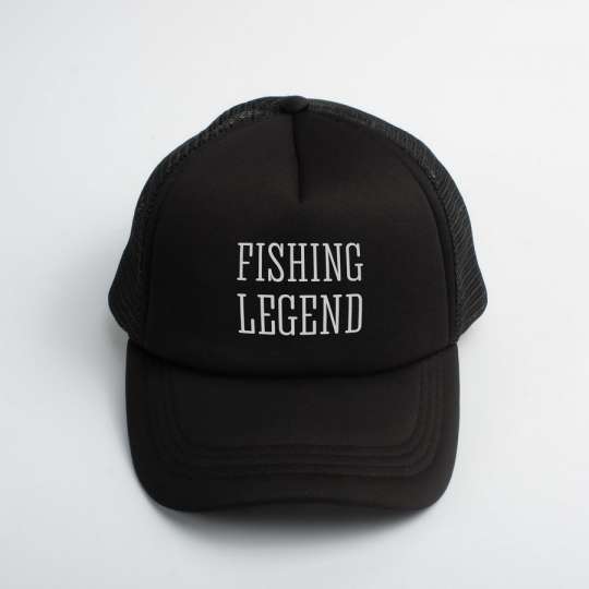 Кепка "Fisher legend", Чорний, Black, англійська