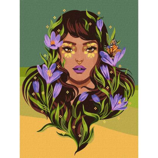 Картина по номерам "Весенняя красавица" ©pollypop92 Идейка KHO2562 30х40 см