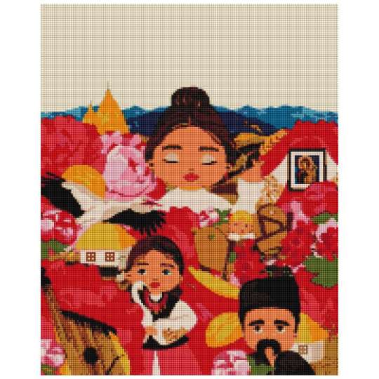 Алмазная мозаика "Украинские традиции" @ Лили Демачкович DBS1038  Brushme 40х50 см