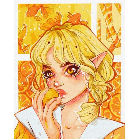 Картина по номерам "Апельсиновый восторг" ©nila_art_art KHO2548 40х50 см Идейка
