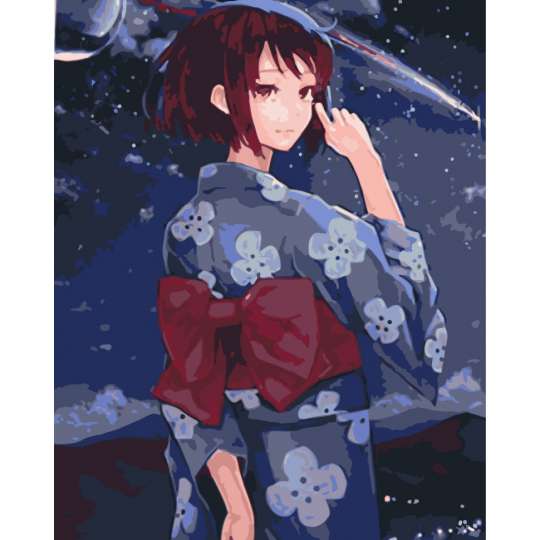Картина за номерами без підрамника "Mitsuha Miyamizu" Art Craft  10622-ACNF 40х50 см
