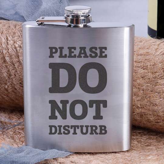 Фляга стальная "Please do not disturb", англійська