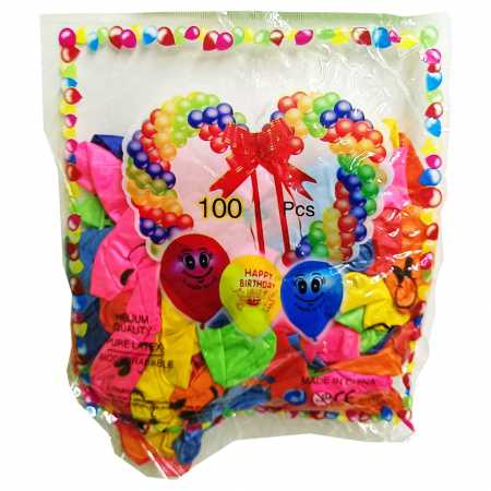 Воздушные Шары "Happy birthday" 11-91 микс цветов 100 штук