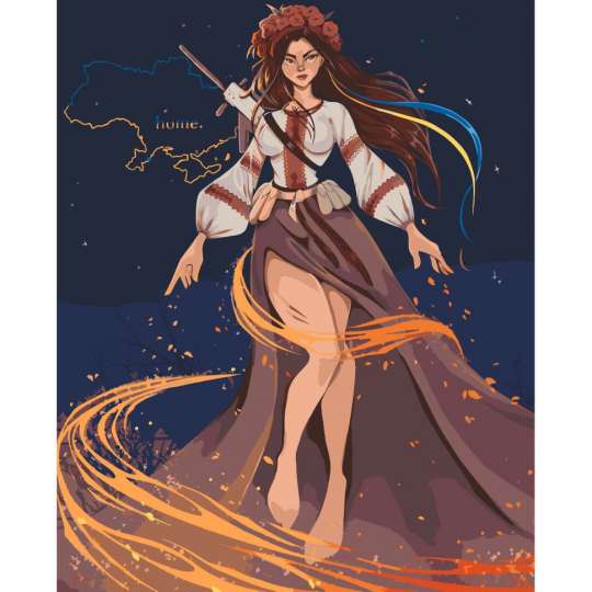 Картина по номерам "Несокрушимая" ©LIEN_ILLUSTRATION 10076-AC 40х50 см 