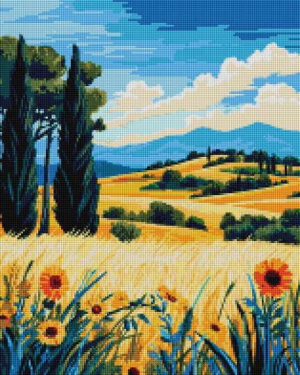 Краєвод з соняхом та кипарисами