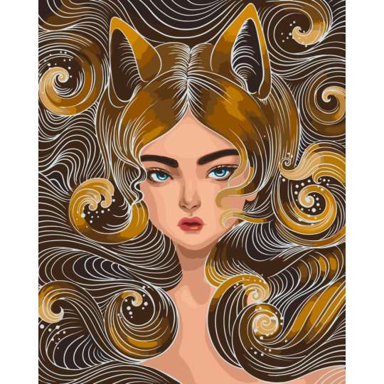 Картина по номерам "Загадочная лисичка" ©POLLYPOP92 10101-AC 40х50 см