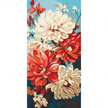 Картина по номерам "Георгины" 13070-AC 40x80 см