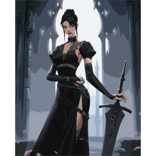 Картина по номерам "Отважная девушка" KHO8396 40х50 см