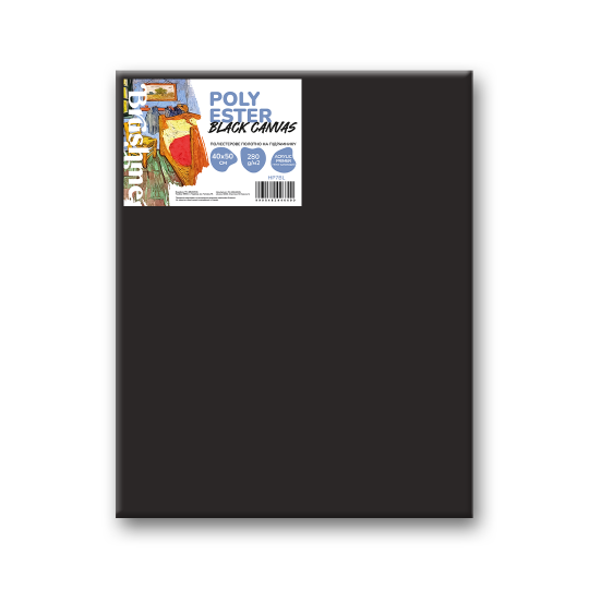 Полотно поліестер чорне 40х50