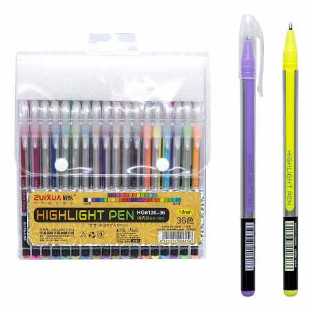 Набор гелевых ручек "Highlight Pen" HG6120-36, 36 цветов (116587)