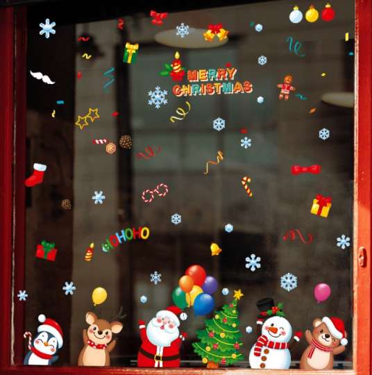 Набор новогодних наклеек на окно Happy New Year 5 13755 20х30 см 9 листов