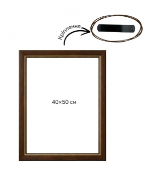 Багетна рамка (коричнево-золота 2 см) 40х50