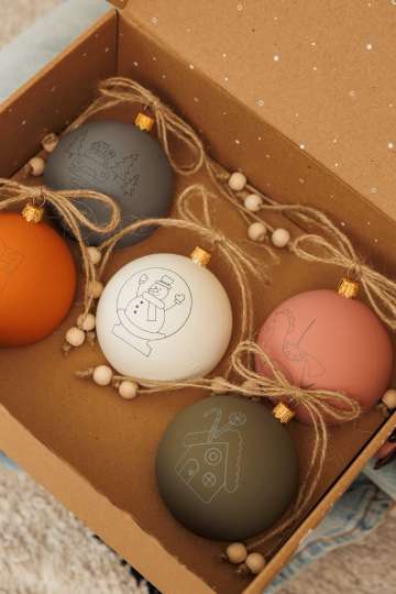 Набір для розмальовки новорічних кульок "Зимова казка"